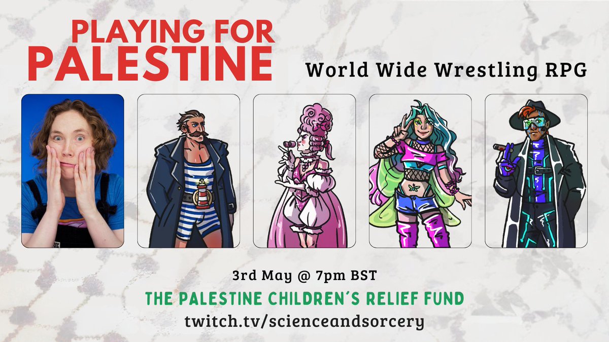 🎤LLLEEEEEETS GET READDDYYYYYY TO RUUUUMBBBBLLLEEEE 🎤 In just a few short hours @WAIR_podcast @rahrahstorytime @aomholmes @emzywb & @ChiggySaidWhat will take to the ring! Help us stretch beyond our fundraising goal for @ThePCRF by tuning in & donating! twitch.tv/scienceandsorc…