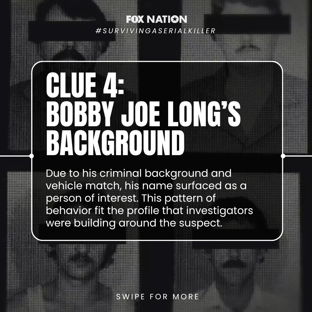 Swipe to discover the pivotal clues that ended Bobby Joe Long’s reign of terror. #SurvivingASerialKiller bit.ly/3Qn2Oaz