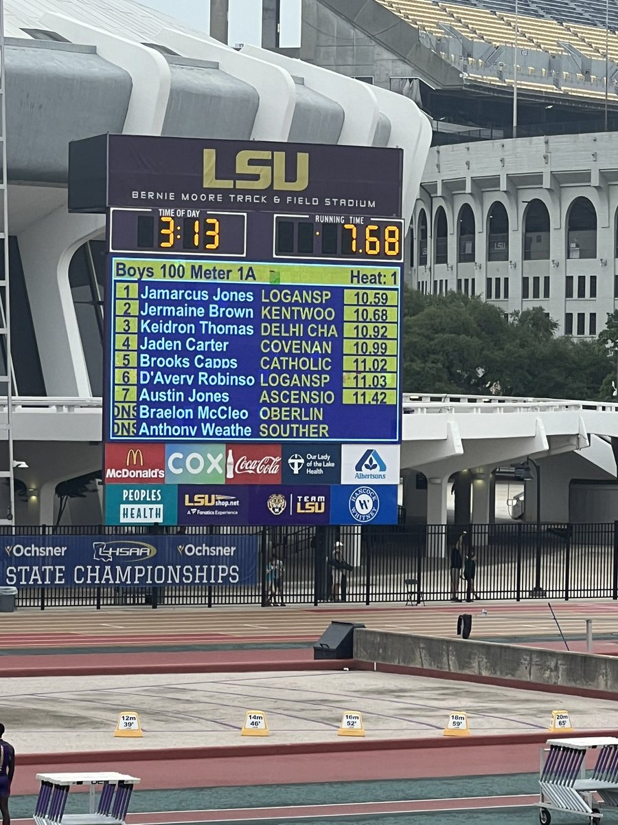 Placed 4th in the state track meet for the 100m dash , we will be back next year ! @RecruitLambert @PrepRedzoneLA @One11Recruiting @On3Recruits @TrovonReed @4thQtMentality @RecruitLouisian