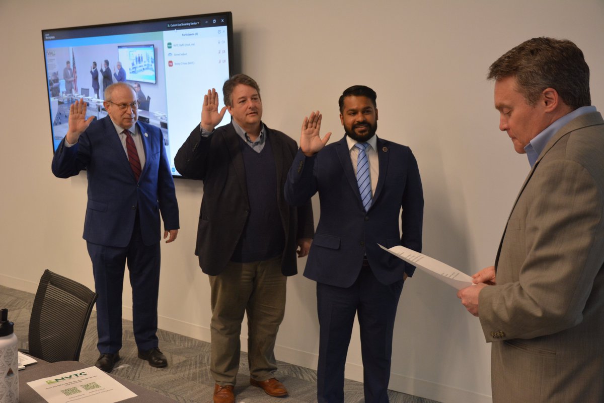 Chair @Matt4Arlington also swore in new Commissioners from the Senate and House @SalimVASenate @Lopez4VA @MarkSicklesVA