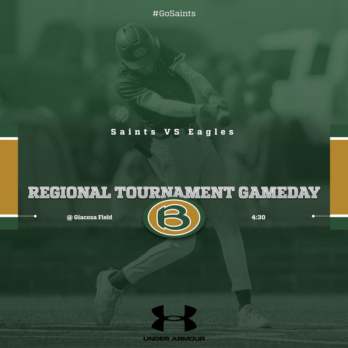 ITS REGIONAL TOURNAMENT GAMEDAY!!! The Saints will take on the St. Benedict Eagles today at 4:30!