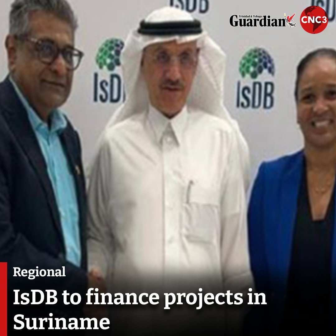 Suriname has signed an agreement with the Islamic Development Bank (IsDB) for a country strategy 2024-2026 that paves the way for US$235 million in investments in the economy. For more: cnc3.co.tt/isdb-to-financ…