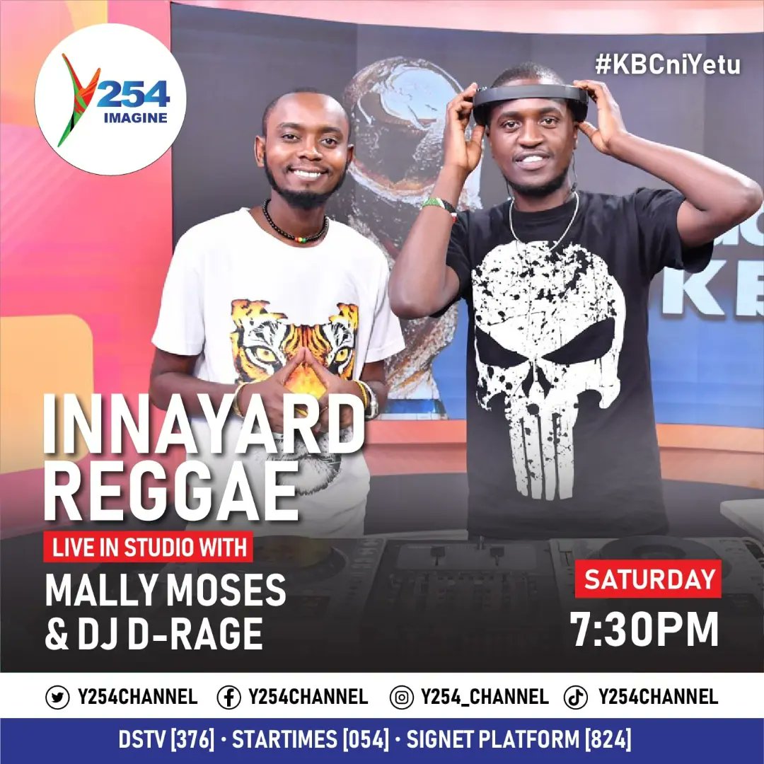 Wagwan fam, Catch me live In the mix Tomorrow on 
@Y254Channel

#Ecircuit From 9:00 am-12pm Hosted by @nyaga_eve & @djharryso Promoting Kenyan Reggae and dancehall 

#innayardreggae From 7:30-10pm Hosted by @mally_moses1 . 

#dj
#musically