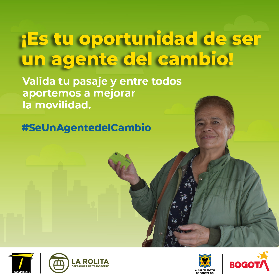 Con tu aporte, transformamos la movilidad en Bogotá. ¡🚌

💵 Paga tu pasaje y sé parte del cambio! 

#CulturaDePago #MovilidadBogotá