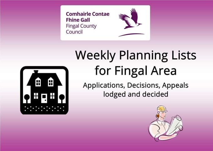 Weekly Planning Lists – Week 17. Do you want to know what's planned for your area? You can check out Fingal County Council's latest and previous weekly planning lists - applications, decisions, appeals lodged and decided at the following link bit.ly/38aKrOc