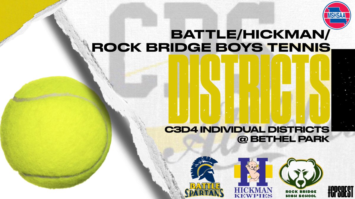 The Class 3 District 4 Boys Tennis Individual Tournament is today at Bethel Park! Matches begin at 9:00 am. Good luck to all Spartans, Kewpies, and Bruins competing today!