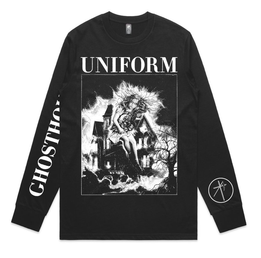 The new Uniform digital EP is called Ghosthouse in the Nightmare City. Two songs that serve to introduce the full five-piece band as we stand today. Also dropped a limited edition longsleeve by @steakmtn to commemorate the occasion. unifuckingform.bandcamp.com/album/ghosthou…