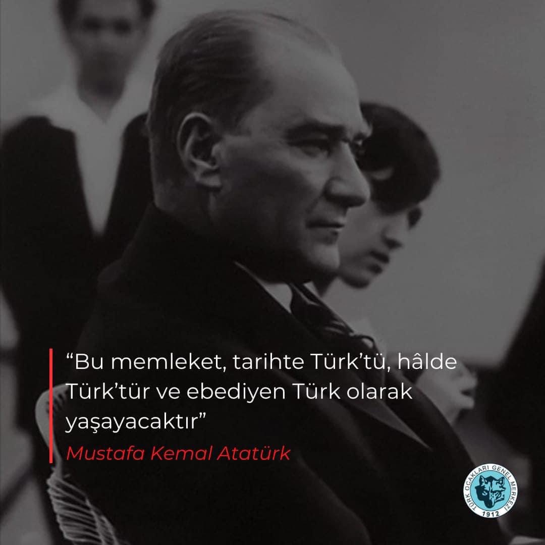 “Bu memleket tarihte Türk’tü, hâlde Türk’tür ve ebediyen Türk olarak yaşayacaktır!” Gazi Mustafa Kemal ATATÜRK 🇹🇷