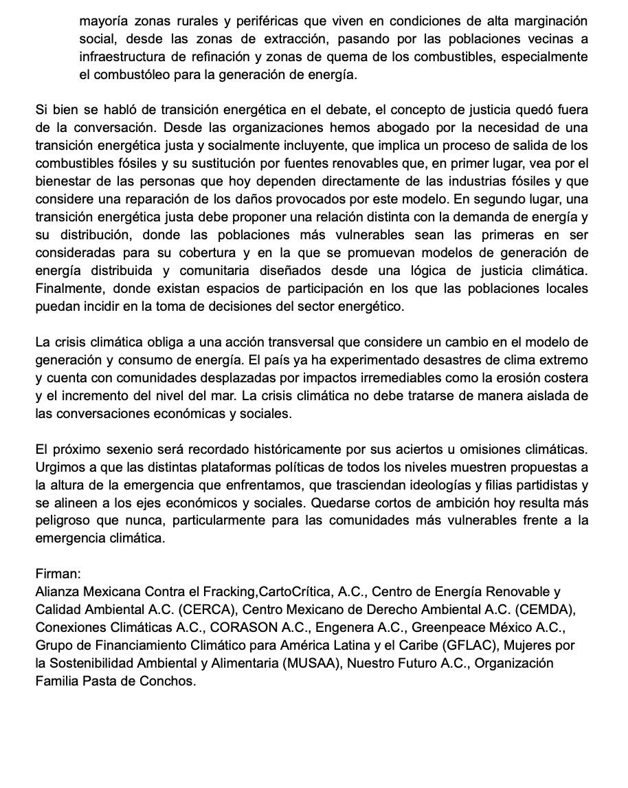 Las acciones climáticas necesitan mucha más ambición y evitar las trampas de la industria fósil. Ayer, diversas organizaciones publicamos este comunicado: