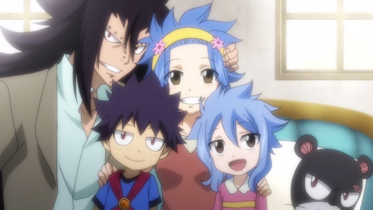 Gajeel is the best , I admit he used to be a jackass , but he is the first person to have girlfriend and then a family