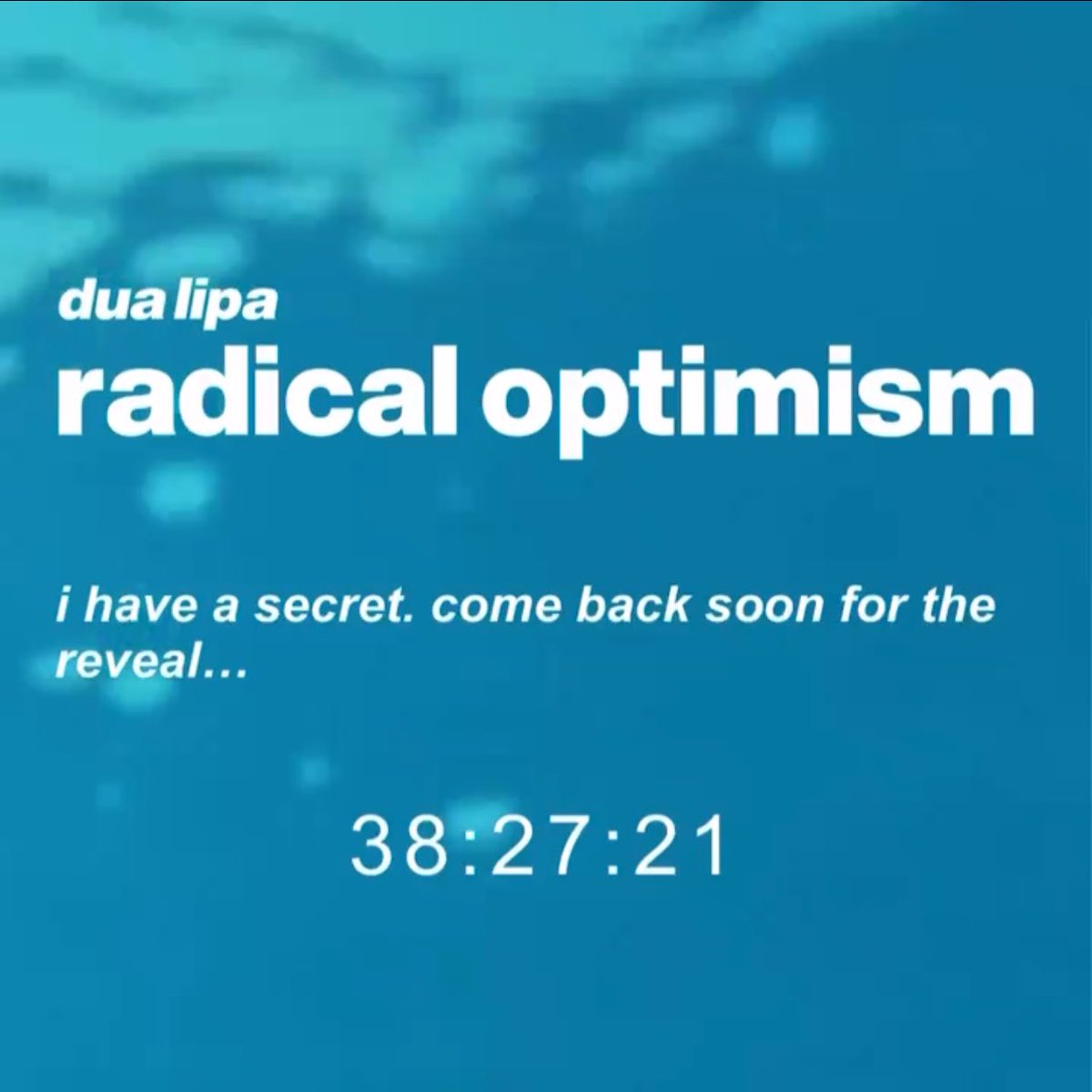 Dua Lipa has started a new countdown on her website that ends this Sunday.