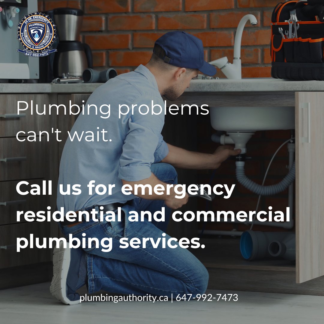 Plumbing problems can't wait. That's why our team is available around the clock to provide emergency residential and commercial plumbing services. Trust us to be there when you need us most!

Visit our website: plumbingauthority.ca/plumbing-resid…

#plumbingproblems #plumbingservices