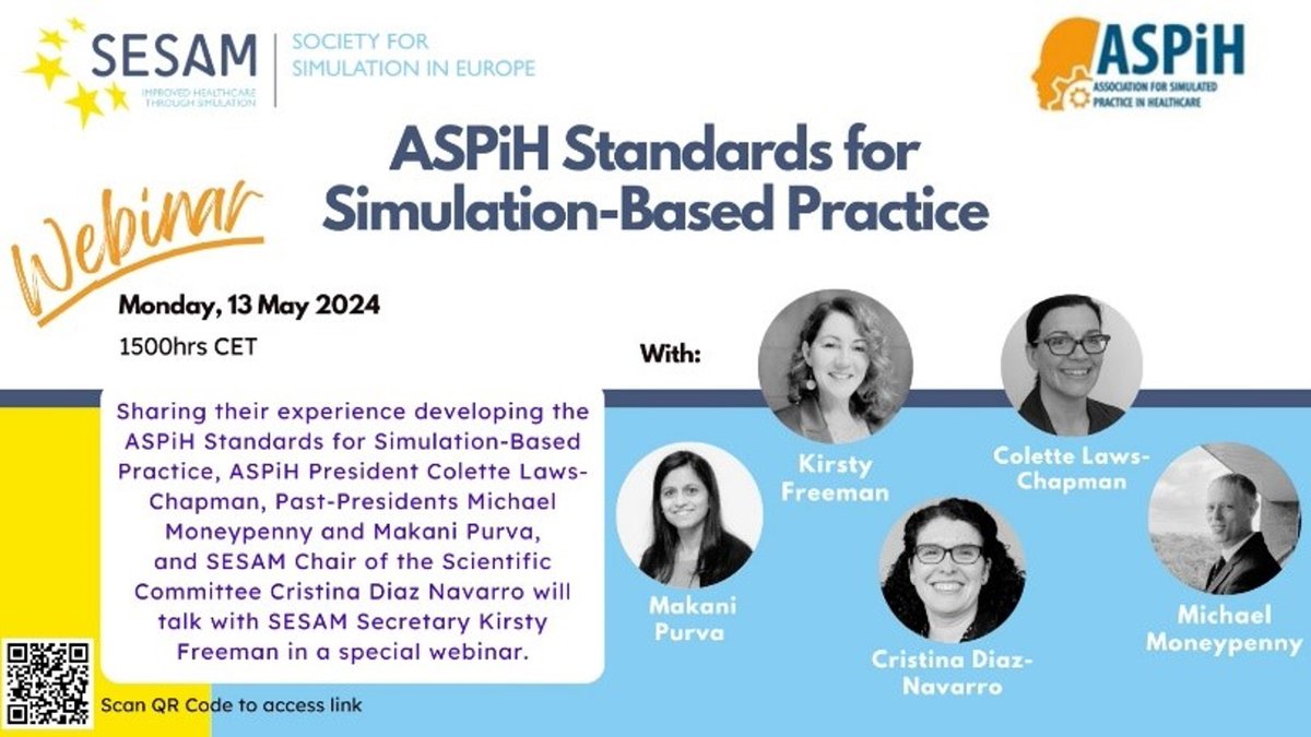 ASPiH President Colette Laws-Chapman, Past Presidents Michael Moneypenny and Makani Purva, SESAM Chair of the Scientific Committee Cristina Diaz Navarro will talk with SESAM Secretary Kirsty J Freeman in a webinar. Monday 13 May 1500 CET Meeting link: us06web.zoom.us/j/87392684133