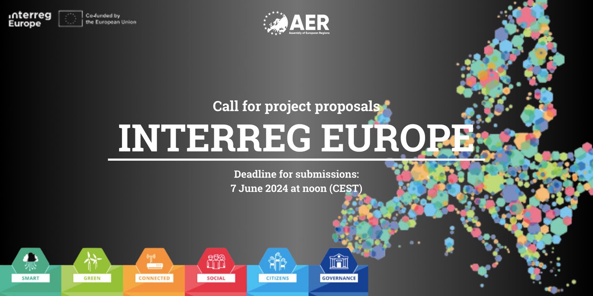 A call for @interregeurope #project #proposals is open now for 36 countries! For more details, eligible countries and other links, check out our website: aer.eu/interreg-europ…