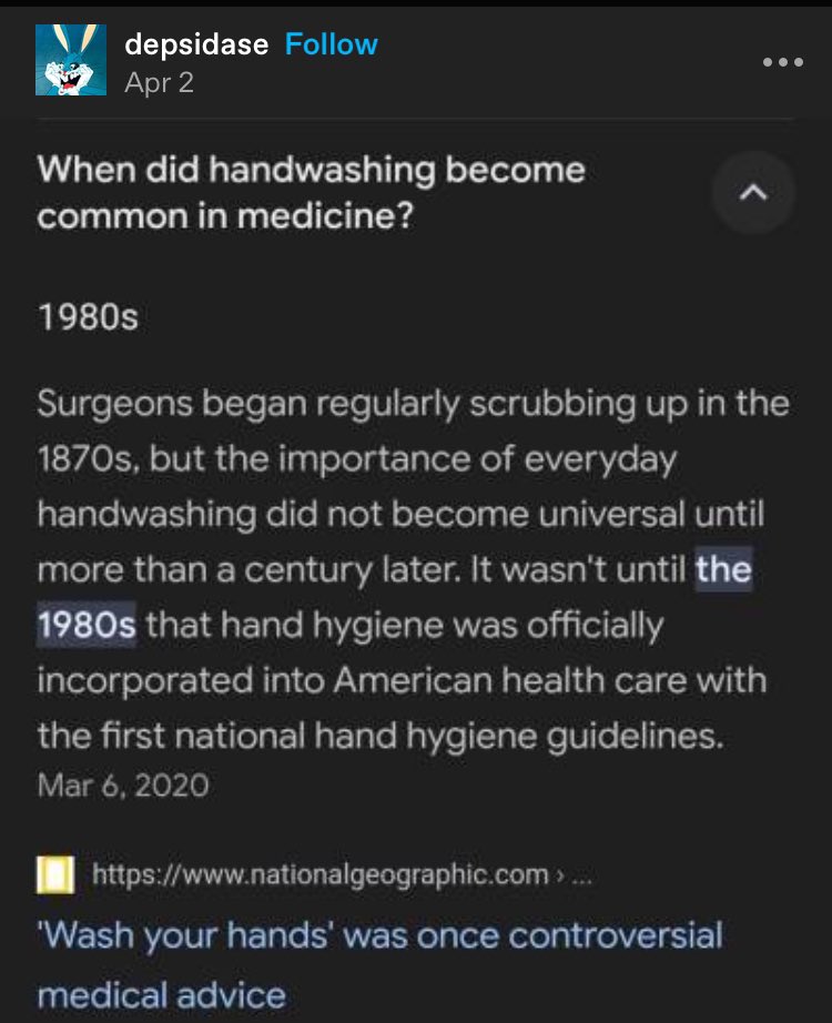 Modern medicine is amazing and saved my life and all — and I also think it’s important to be deeply skeptical about everything, because, like, it took 100 years to get doctors to wash their fucking hands.