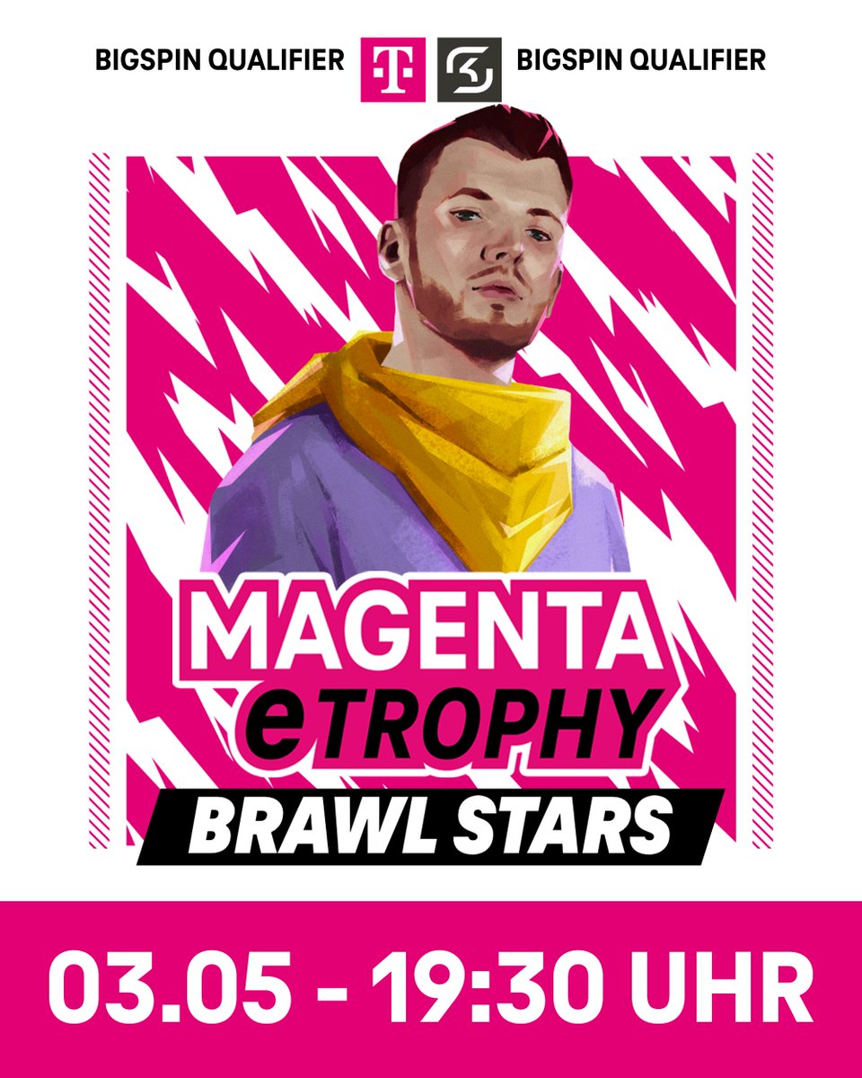 ES IST #MAGENTAETROPHY TAG! ES IST #MAGENTAETROPHY TAG! ES IST #MAGENTAETROPHY TAG! Stellt eure Wecker: Ab 19:30 startet #MagentaEtrophy Legende @BigSpinCR auf seinem Stream den ersten #BrawlStars Qualifier 2024!