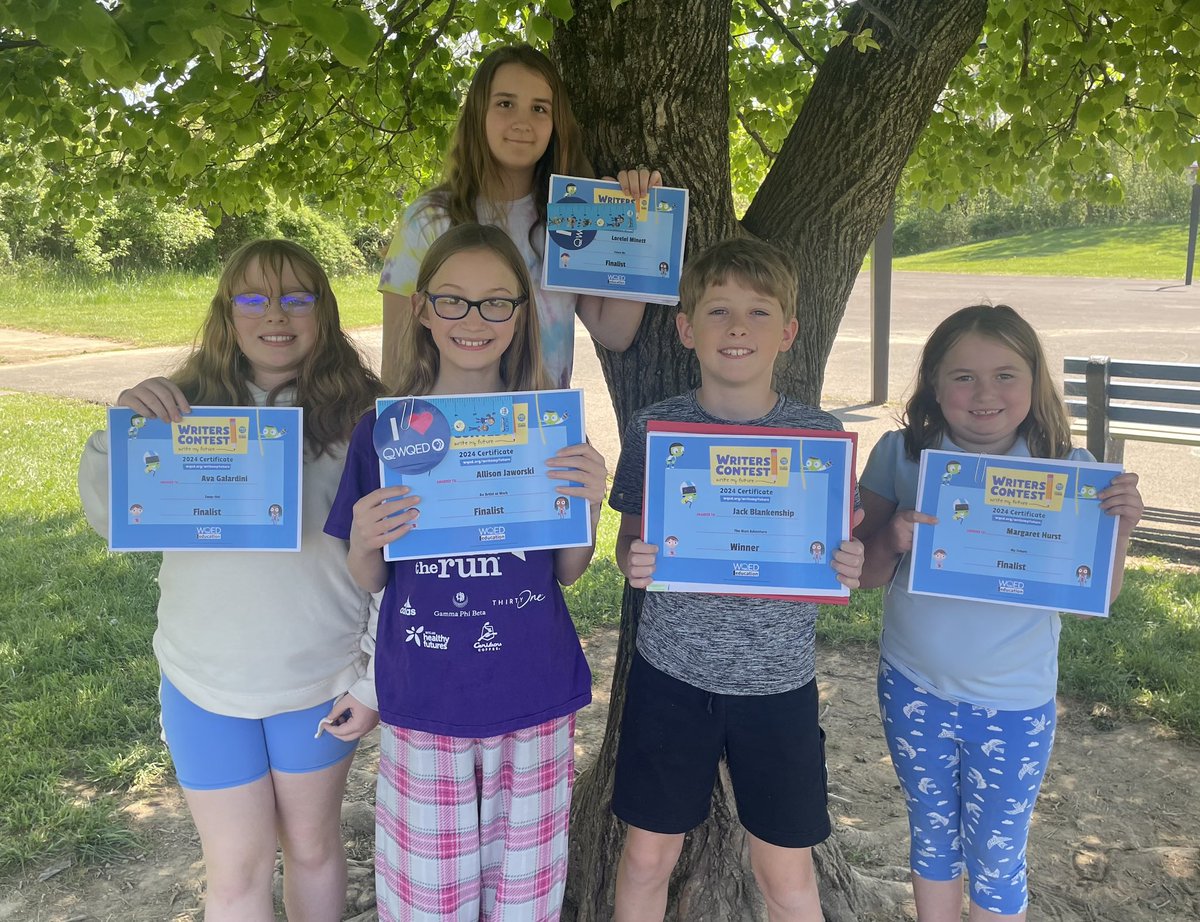 Exciting news from Wylandville Elementary! Our 4th graders entered the WQED/PBS Smartschools Writers Contest. Jack Blakenship won, standing out among four finalists with a story about his future self. It’ll be featured on WQED’s site with other winning stories. Congratulations!