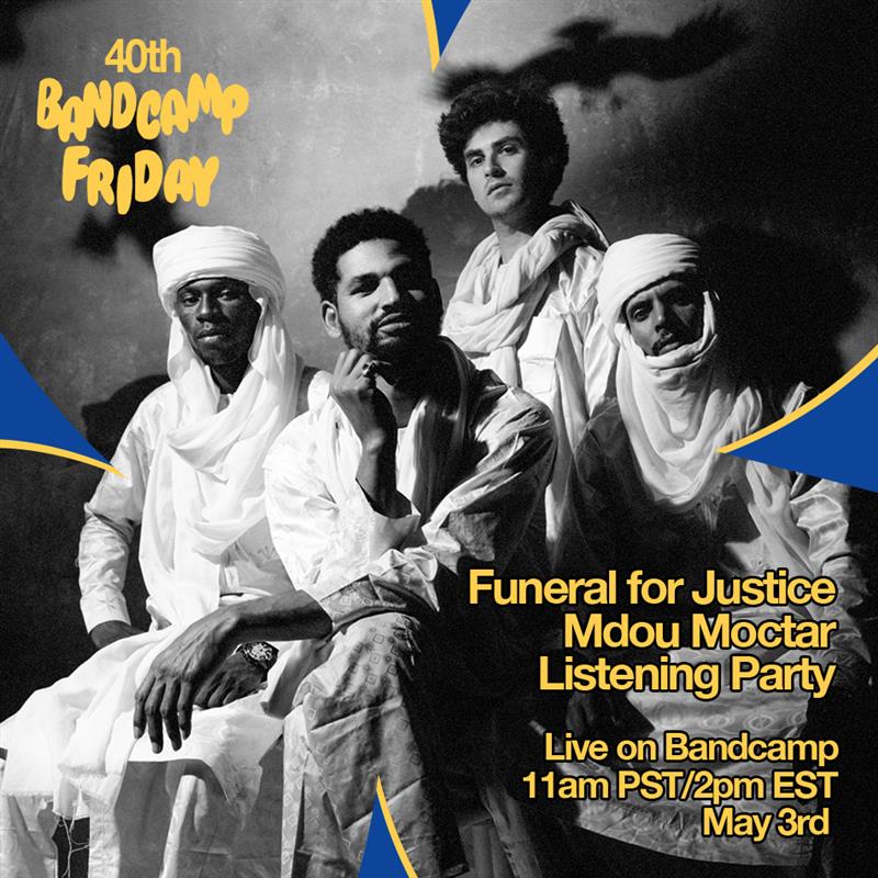 There's a Bandcamp Listening Party for 'Funeral For Justice' today at 2pm eastern / 11am pacific.  The band's Mikey Coulton will be answering questions in the chat. mdoumoctar.bandcamp.com/merch/bcfriday… @MdouMoctar