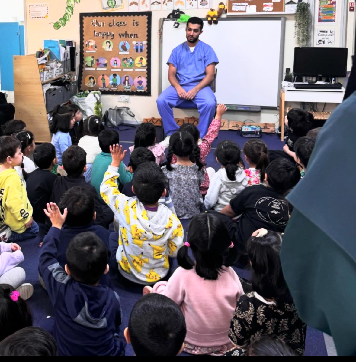 At Edenfield Nursery, children have been thinking and learning about dental hygiene this week. Thank you to Salik Khan from dentistry4all for coming to speak to the children #dentalhygiene