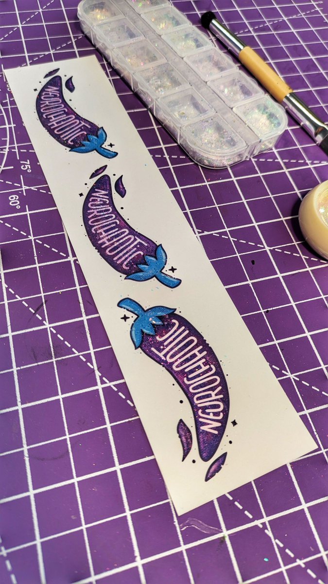 What if... I put mica powder into stickers? Well, I would say it kind of works when you go for neurochaotic space look?
Also, I can't decide if I prefer text with semi blended mode (1st) or not (2nd) from my MVPs
#StefCraft