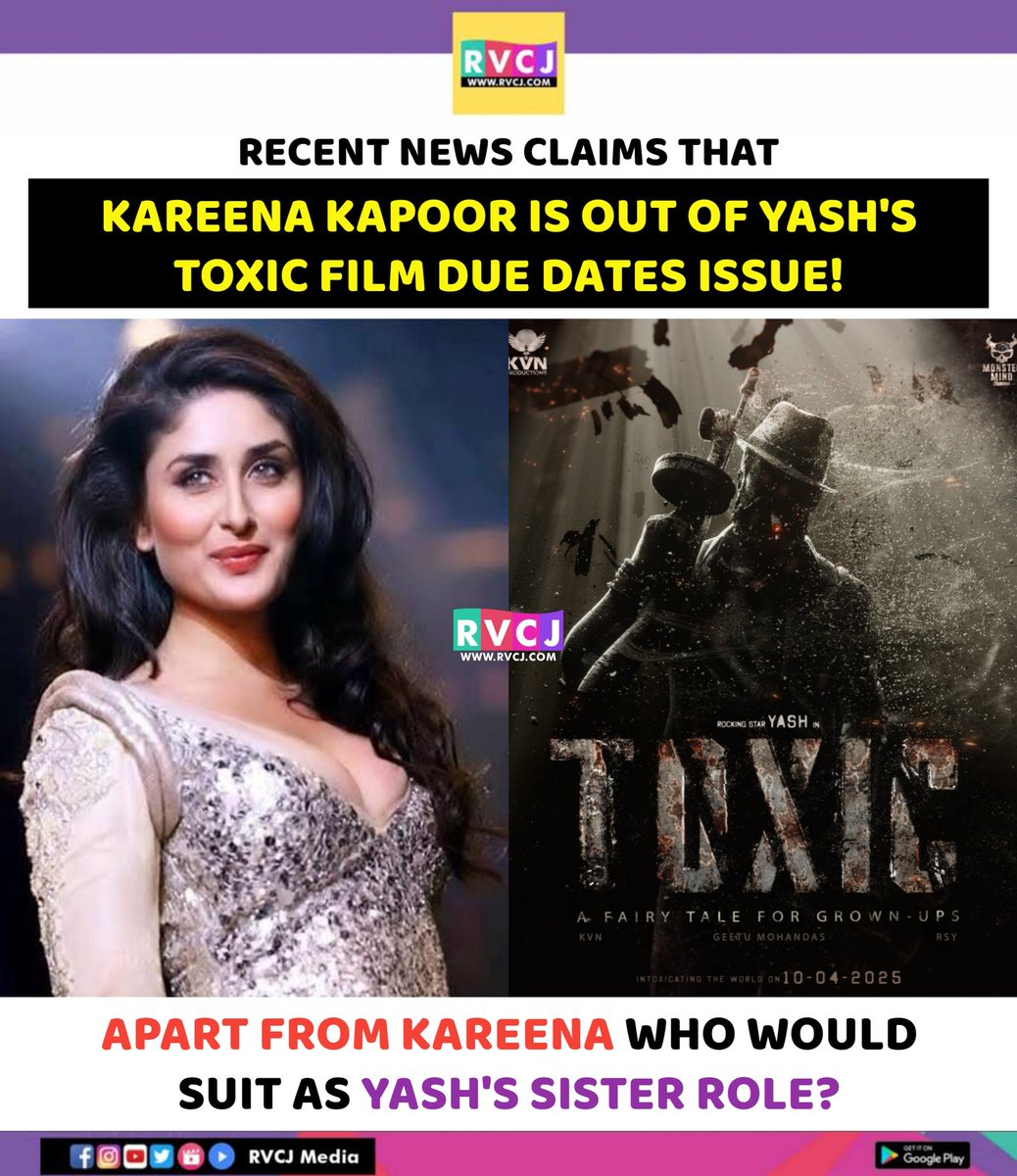 Comment Below 👇 #KareenaKapoor #Yash #ToxicTheMovie #GeethuMohanDas #ToxicMovie #KVNProductions #Kannada #RvcjKannada
