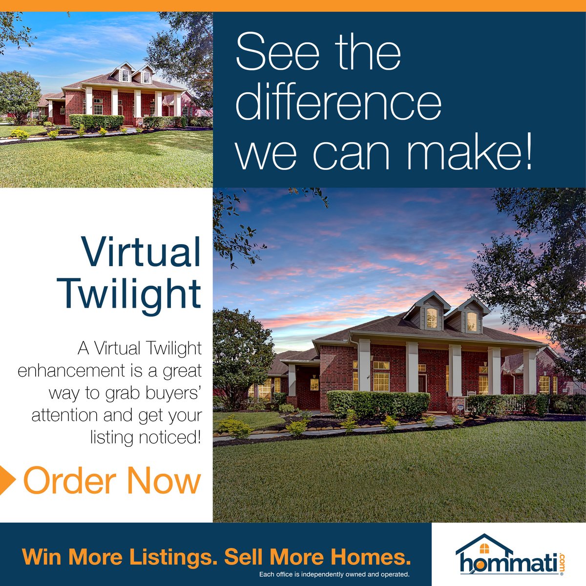 🚨📸 Adding virtual twilights to your listing will not only help attract more potential buyers to your listings, but it also separates your listings from your competitors. 👊 Beat out your competition with today's unique dynamic content with Hommati! 🚀

😃 Visit {%Website...