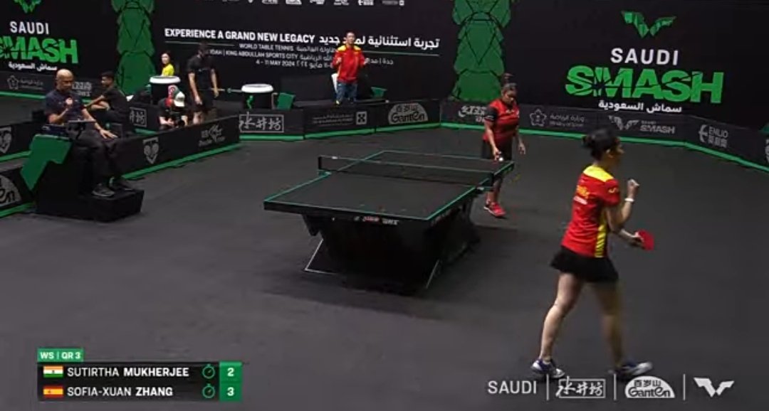 Sutirtha Mukherjee & Harmeet Desai both fails to enter the main Draw of the Saudi Grand Smash,loosing their respective final qualifying round matches.
Snehit & Manav left.
#SaudiSmash #TableTennis