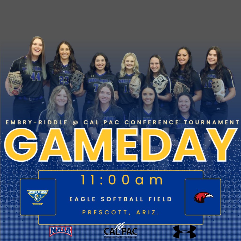 Come on out to the softball field today to watch the Eagles play for a Cal Pac Championship!

🥎: 🦅🆚 redhawks
⏰: 11:00AM
📍: Prescott, Ariz. 
🏟️: Eagle Softball Field 
📊: eraueagles.com/sports/sball/2…
📺: team1sports.com/embryriddleaz/