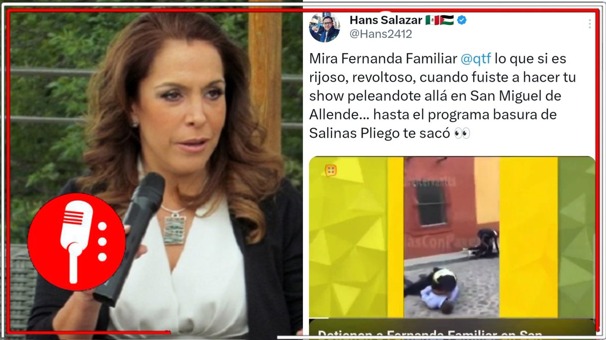 Fernanda Familiar (@qtf) se escandaliza por campamento pro #Palestina en la #UNAN y llama a los estudiantes “rijosos y vandálicos”; en redes le recuerdan cuando presuntamente ebria, armó un escándalo en San Miguel de Allende. bit.ly/4dq2wcF