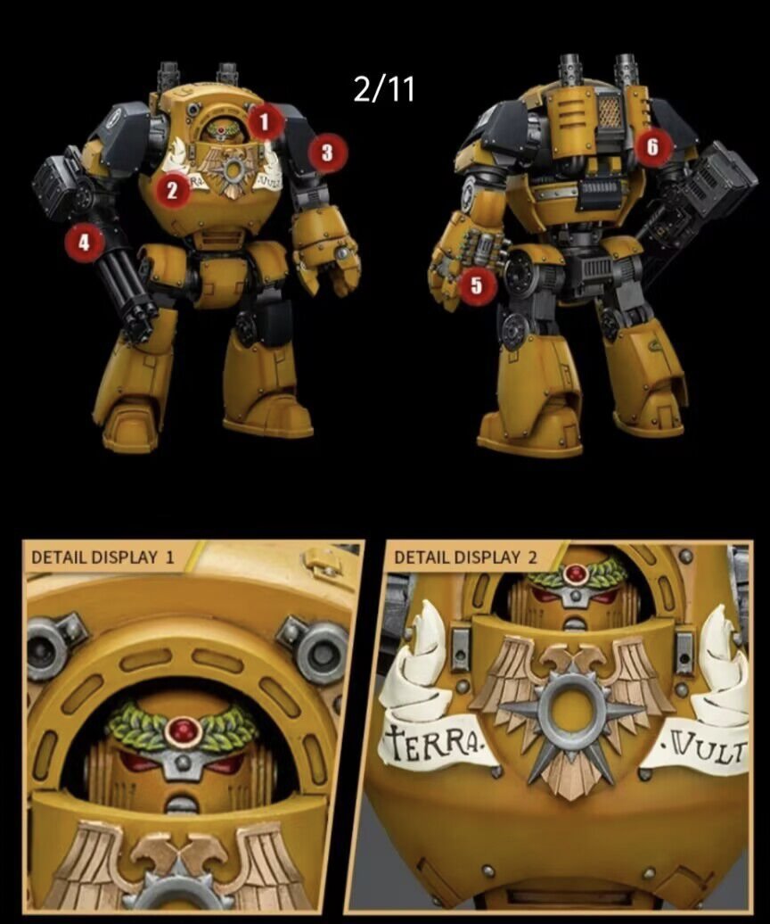 Imperial Fists Contemptor Dreadnought
#WarhammerCommunity 
#joytoy #warhammer40k 
#HorusHeresy