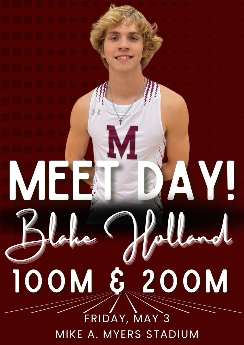 Magnolia HS Boys Track & Field (@maghs_boystf) on Twitter photo 🚨STATE TRACK MEET DAY!!!🚨
Wishing Blake the best of luck today as he competes in the 100M and 200M in Austin! Go Dogs!🍀🐾🔥
<a href="/David_Allison39/">David Allison</a> <a href="/CoachBlackshire/">Tyler Blackshire M.Ed.</a> <a href="/ConroeSports/">The Courier Sports</a> <a href="/MagnoliaHighTX/">Magnolia High School</a> <a href="/DogFootball/">Magnolia Bulldogs Football</a> <a href="/str8texn/">Greg Robinson</a> <a href="/MagISDAthletics/">Magnolia ISD Athletics</a> <a href="/CoachMartin_18/">Craig Martin</a> <a href="/bl4kkee/">Blake</a> 🚨STATE TRACK MEET DAY!!!🚨
Wishing Blake the best of luck today as he competes in the 100M and 200M in Austin! Go Dogs!🍀🐾🔥
<a href="/David_Allison39/">David Allison</a> <a href="/CoachBlackshire/">Tyler Blackshire M.Ed.</a> <a href="/ConroeSports/">The Courier Sports</a> <a href="/MagnoliaHighTX/">Magnolia High School</a> <a href="/DogFootball/">Magnolia Bulldogs Football</a> <a href="/str8texn/">Greg Robinson</a> <a href="/MagISDAthletics/">Magnolia ISD Athletics</a> <a href="/CoachMartin_18/">Craig Martin</a> <a href="/bl4kkee/">Blake</a>