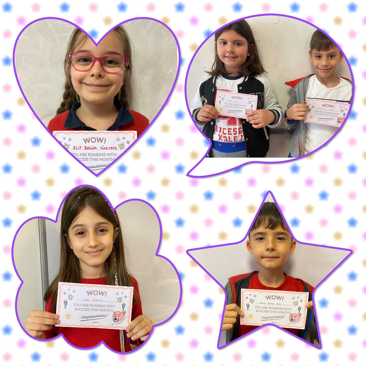 Our primary students received their certicates as the most reading students of April on Edboom Reading platform in English lesson 📚❤️💙🤍