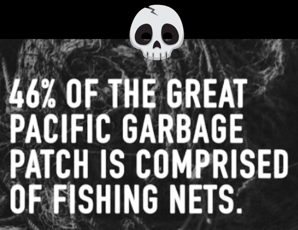 The leading cause of marine debris is the #fishing industry - polluting sea animals’ homes w discarded or lost gear, including deadly fishing nets that are designed to indiscriminately catch & kill 🆘🆘🆘
#LetsLearn #EarthDayEveryDay  
#LiveVegan HowDoIGoVegan.com ⚖️
