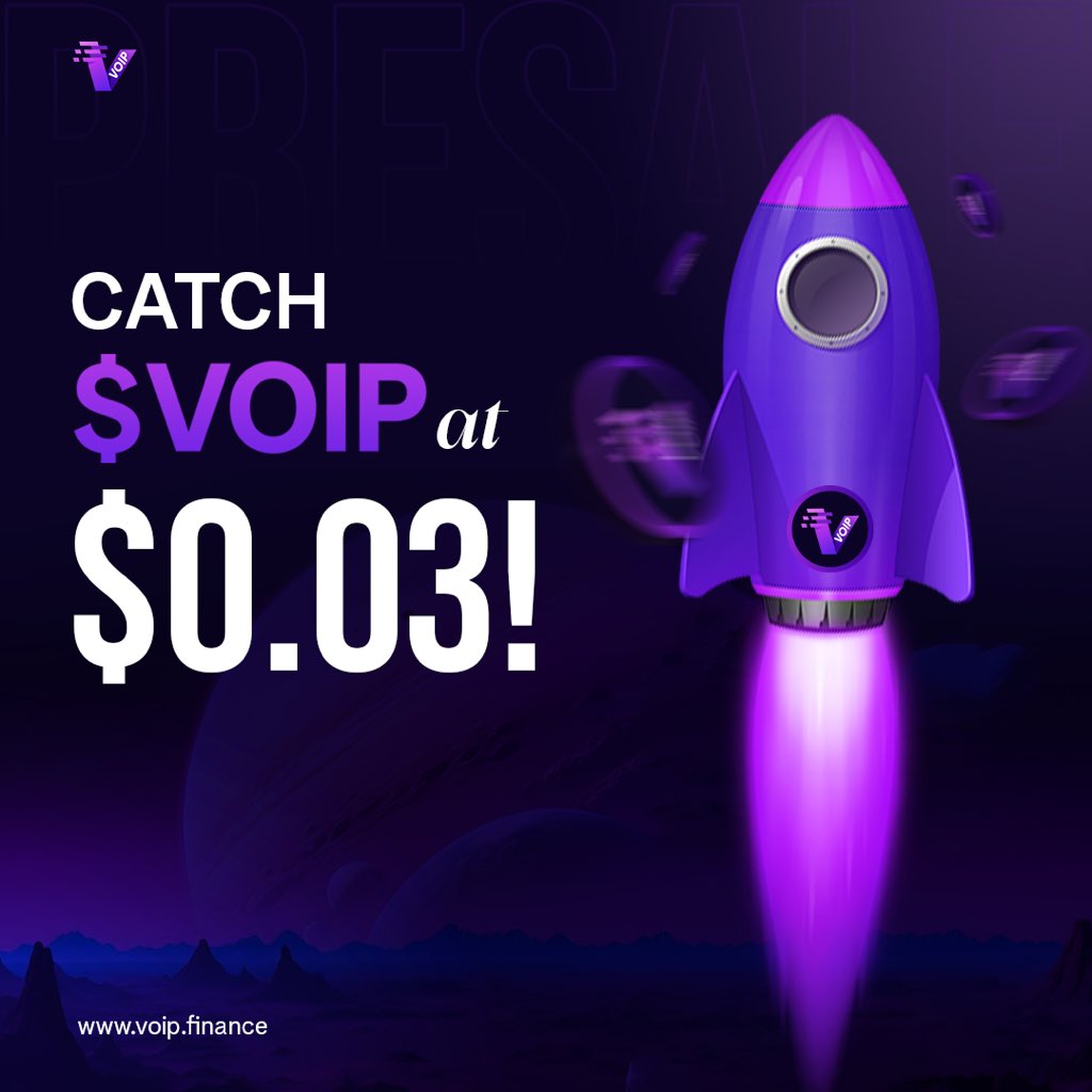 ❓Did you miss the $VOIP wave at $0.02? 🌊

 🫳Catch now at $0.03 before it's too late! 🏄‍♂️

🌐 voip.finance

 #DontMissOut #CryptoSurge #BlockchainInvest #voipfinance #investnow #Presale