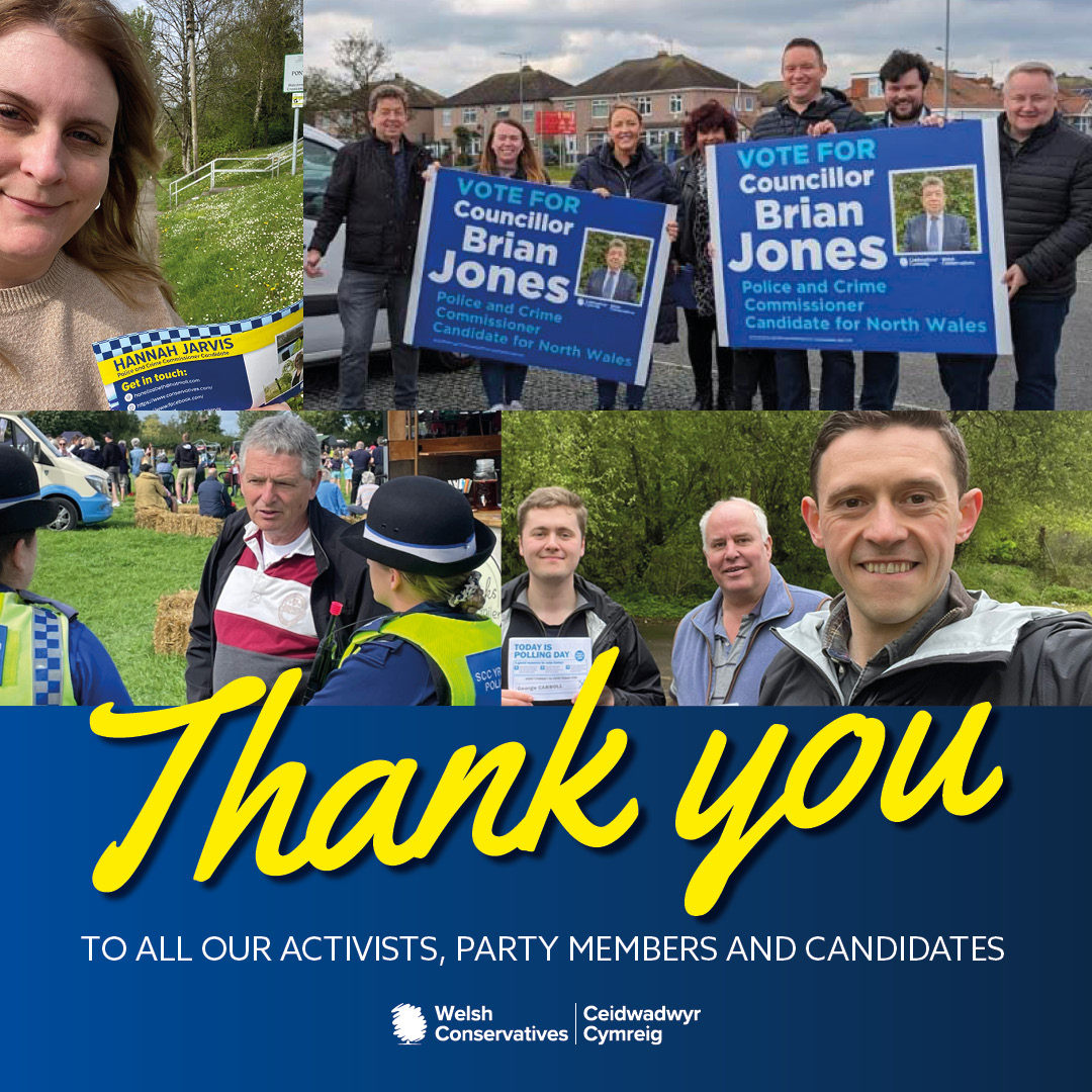 Thank you to all members, activists and candidates for an exceptional effort across Wales for the Police and Crime Commissioner elections!