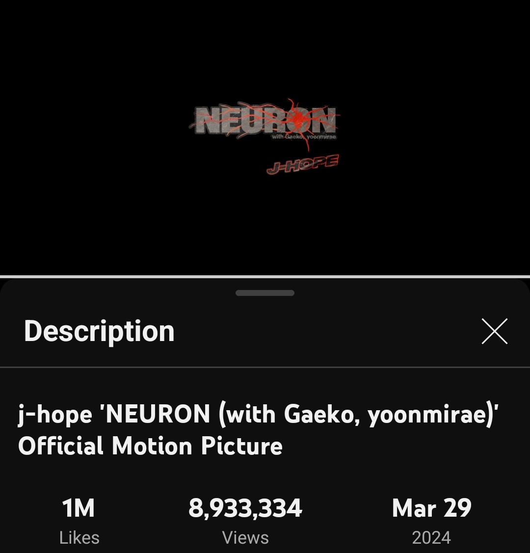 NEURON MV is less than 100k away from reaching 9 million views!!!!