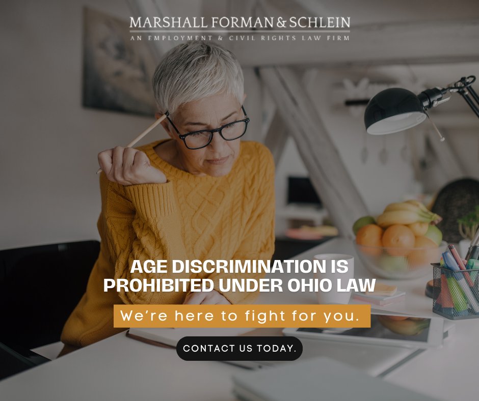 If you have questions about filing an age discrimination claim, a skilled attorney can provide the support you need. Get in touch with Marshall Forman & Schlein LLC to learn more.
#AgeDiscrimination #EmploymentLaw
 
bit.ly/3GhmgRE