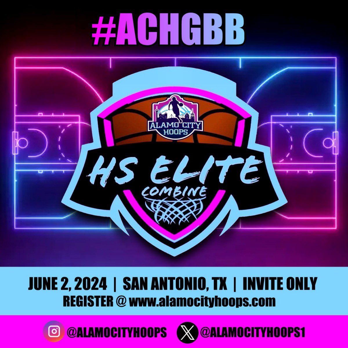 🚨Girls HS Elite Combine🚨 (INVITE ONLY) 📢 Invites are going out! Be sure to check your X & IG DM’s for E-vites. 🔗 alamocityhoops.com/page/show/8538… Top 2026/2027 & select 2028’s Registration is open thru May 16th. 📍SAT, TX 📆 June 2 Best of the best #YouRNXT #SheCanHoop #ACHGBB