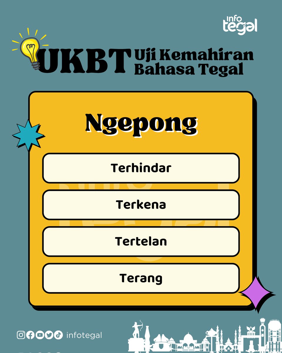 Olihe matak nggo watu seru nemen bisa ngepong, ah. Apa Bahasa Indonesianya 'ngepong', sih? Tulis di komentar yaa~ Ikuti #bahasategal yang unik-unik setiap Jum'at di @infotegal. #Tegal #Slawi #infotegal