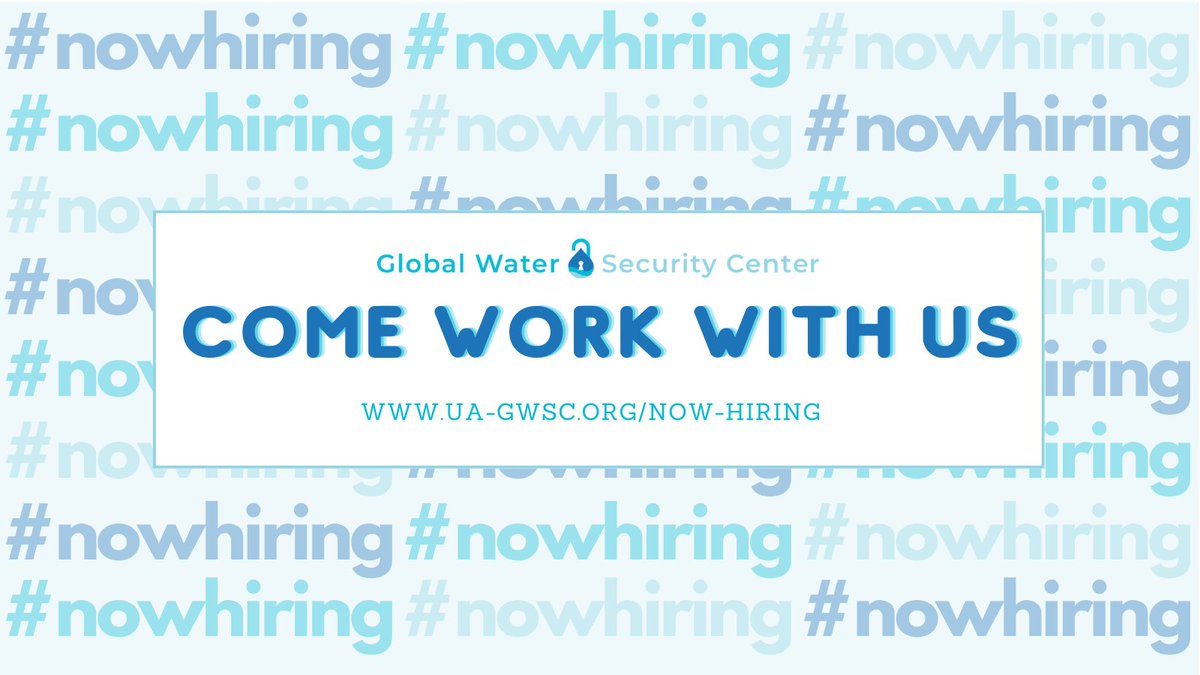 We're looking for someone who knows maps and mapping software, who also has a good eye for design. If this sounds like you, check out our open cartographer position! Deadline to apply is May 11. ua-gwsc.org/now-hiring/

#hiring #nowhiring #jobs #waterjobs #cartographyjobs