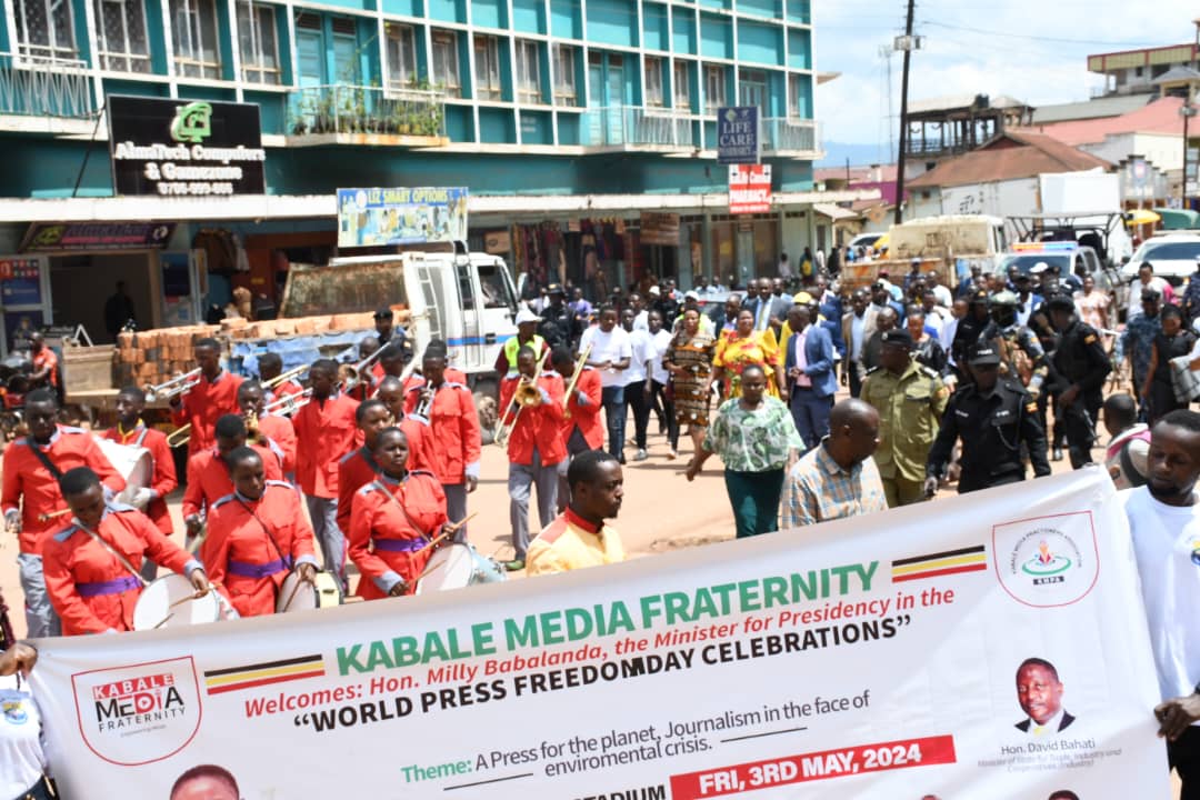 Minister for Presidency, Milly Babalanda, and Minister of ICT and National Guidance, Chris Baryomunsi, along with other leaders, have participated in a tree-planting ceremony as they joined Kabale's media association to commemorate World Press Freedom Day at the main stadium on…