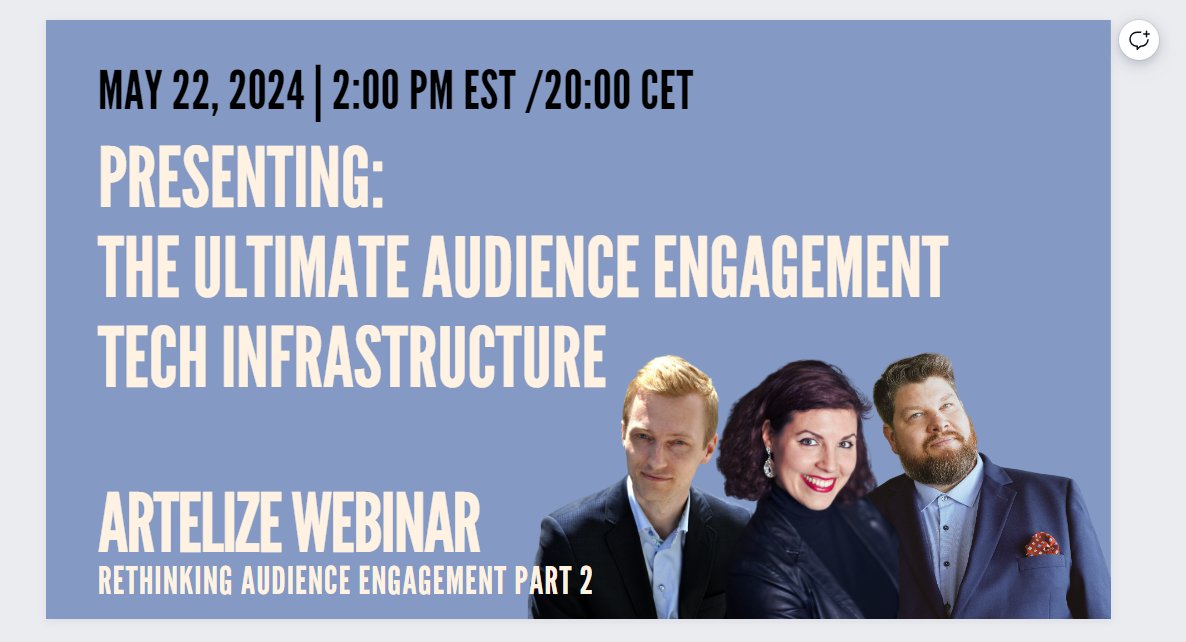 Artelize_Now's tweet image. Wondering how Artelize can help you achieve your financial goals faster and more efficiently? This webinar is your answer! 
👉 Register now eu1.hubs.ly/H08Y0xN0 to secure your spot! 
Spaces are limited, so act fast! 
#ArtelizeAudienceBuilder  #TechInArts #AudienceGrowth
