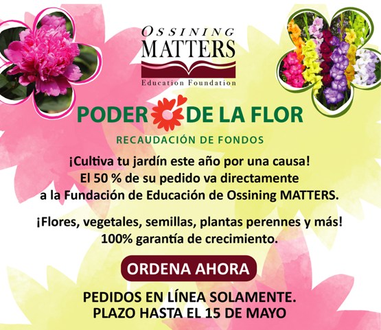 The @OssiningMATTERS Flower Power Spring Fundraiser has a beautiful selection of plants and flowers to brighten up your home or garden. Join us in supporting this great cause by visiting ossiningmatters.org #opride