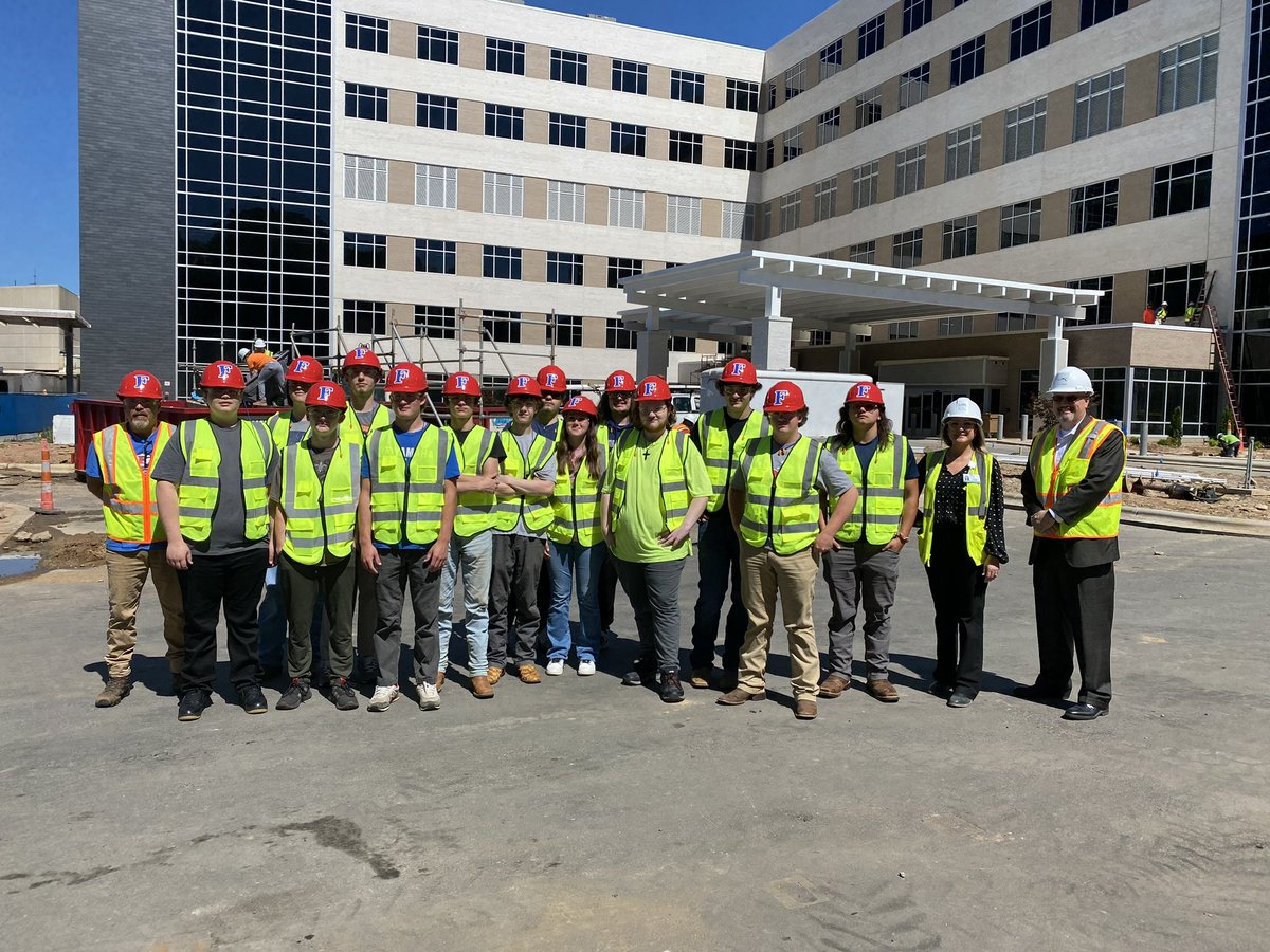 FHS Carpentry II and III students visited the UNC Health Blue Ridge new facility construction site. #allinBCPS #ignitelearningBCPS #CTEforNC