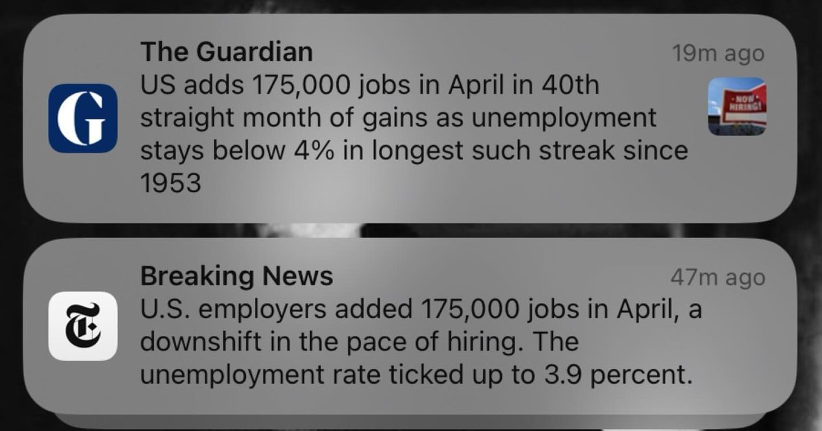 Same news, two different stories.
