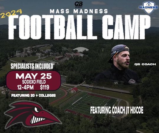 Mass Madness Football Camp coming to Sodexo Field May 25th!