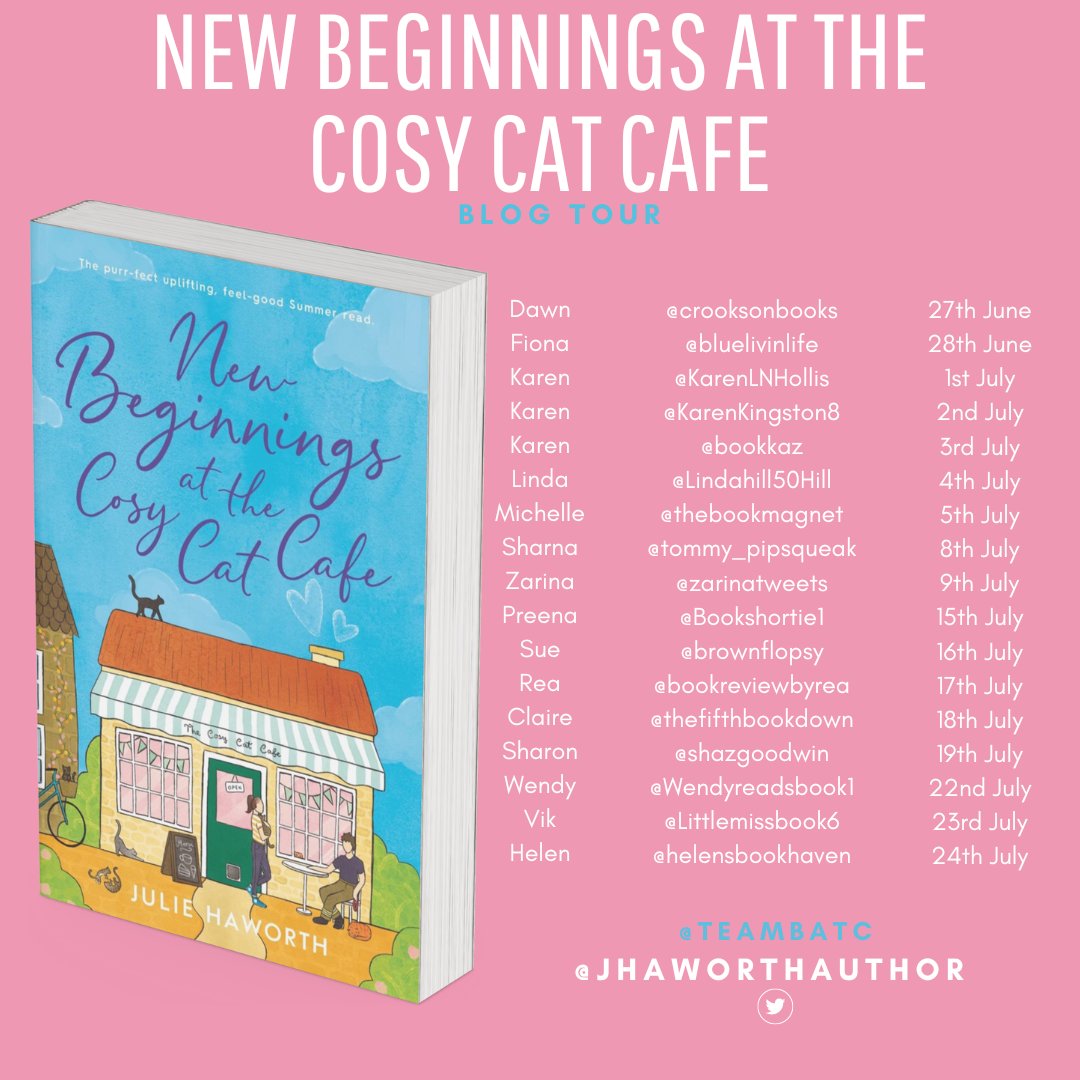 The blog tour for #NewBeginningsAtTheCosyCatCafe is kicking off in June and to say I'm excited would be an understatement! 🎉📚 A huge thank you to everyone involved, the cats can't wait to meet you! ❤️🐾