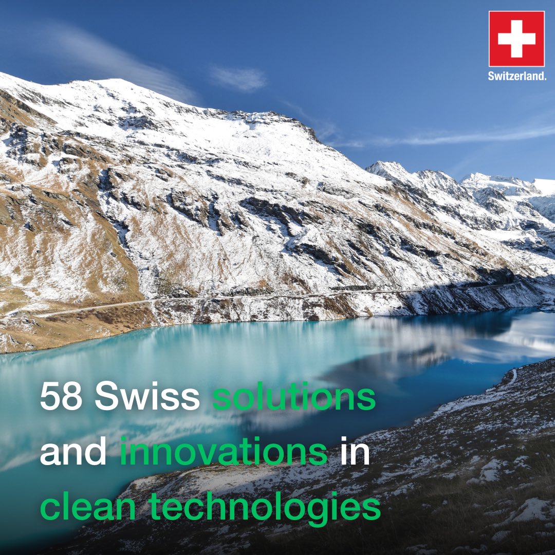 What do you know about Swiss #CleanTech?♻️🇨🇭 A recently published report shines a spotlight on #Switzerland’s strengths in the field of clean technologies and highlights a range of projects developed by 🇨🇭 SMEs, research institutes, and start-ups 🌱 👉 tinyurl.com/mv54yvj5