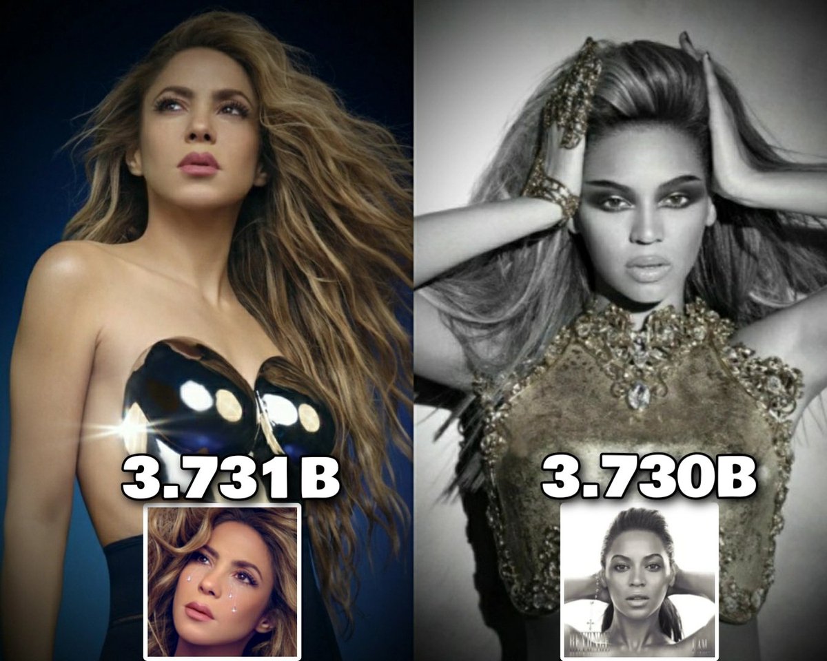 Shakira’s “Las Mujeres Ya No Lloran” has now become the most streamed album of all time by a pre-2000 female artist on Spotify, surpassing Beyoncé’s “I Am... Sasha Fierce”.