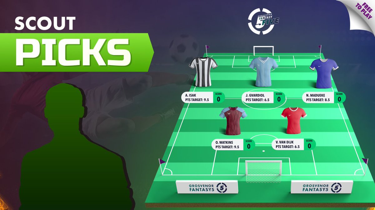 Game round 36 of @Fantasy5Jackpot is nearing its deadline and our scout is back to take a look at some of the best picks for this week: Burnley vs Newcastle - A. Isak - 9.5 points target -Scored 9 goals in his last 8 games -Has beaten a target of 9.5 in his last two games Man…